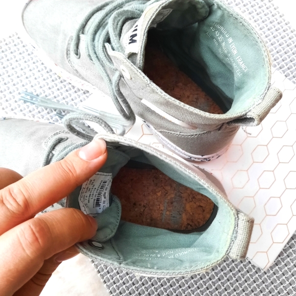 Palladium x Free People Earth Collection Hi Ankle Combat Boots Confetti Sole 7.5 - Picture 11 of 13